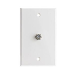 White Color Wallplate with Barrel Connector