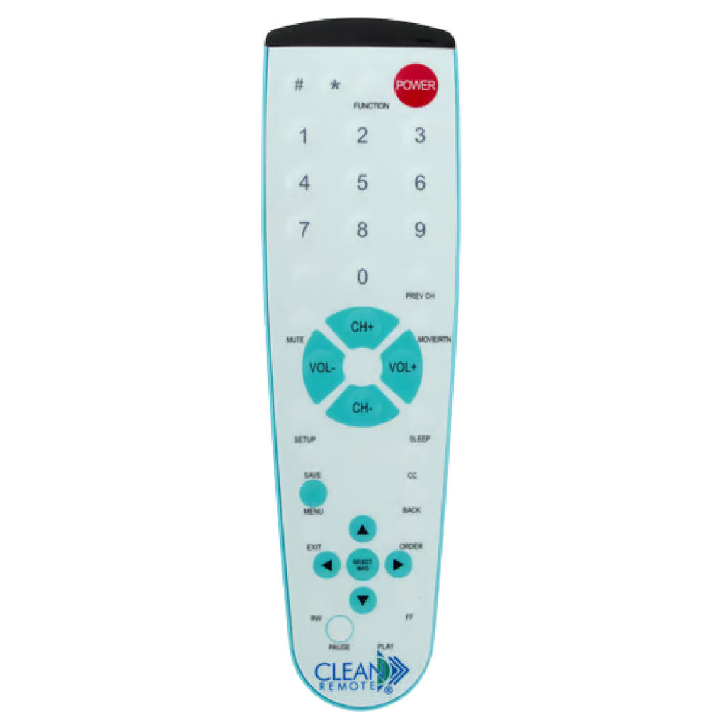 Clean remote for use with pay-per-view systems

 	Includes Pay-Per-View Options
 	Works with all Samsung, LG & RCA Hospitality TVs with no setup
 	One Touch setup for all other TV brands