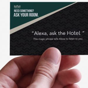 Alexa, ask the Hotel Information Card