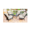 Wendle Lounge Set Commercial Outdoor Furniture Four chairs and coffee table