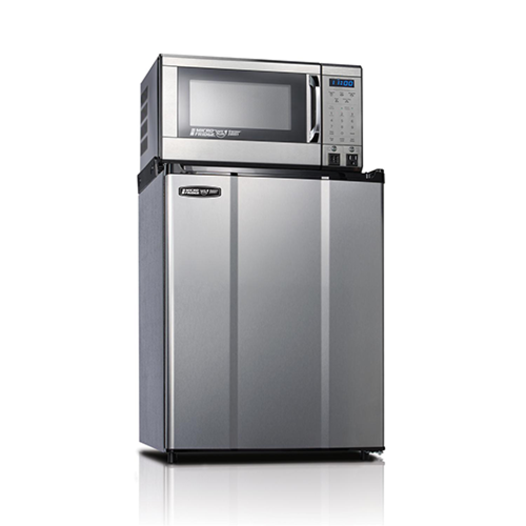 2.3 CF Refrigerator, 700 Watt Microwave


 	Auto-Defrost
 	Energy Star
 	Safe Plug
 	Combination Unit Dimensions: 35 9/16” (90.5 cm) H x 18 10/16” (47.3 cm) W x 19 13/16” (50.3 cm) D
 	Industry Best Warranty - 7 years parts and labor