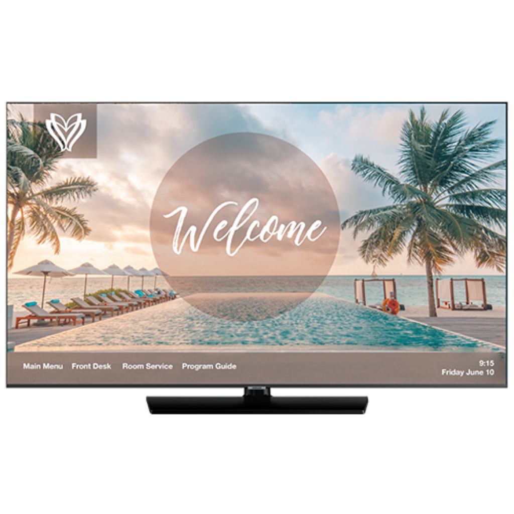 4K makes a four times better first impression.
Whether it’s TV, in-room ads or your own proprietary content, the stunning 4K resolution and HDR10+ picture technology of the bezel-less NT678U series will impress your guests. And content management is made simple with the Samsung REACH 4.0 management solution.